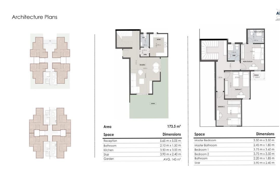 Floor plan for duplex at Vida Residence