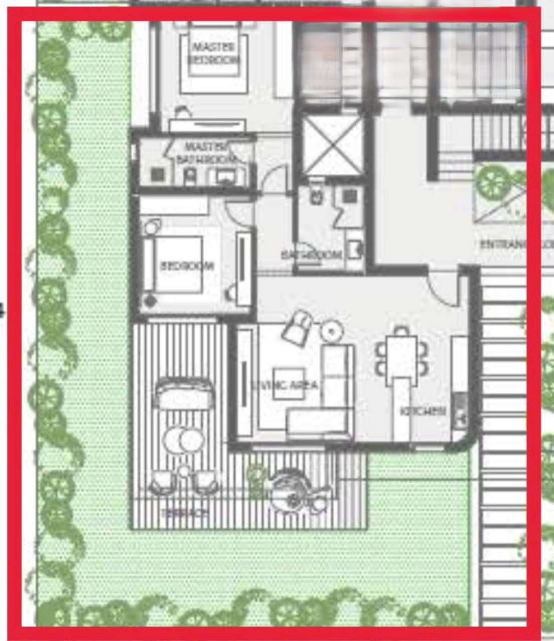Floor plan for chalet at The Med