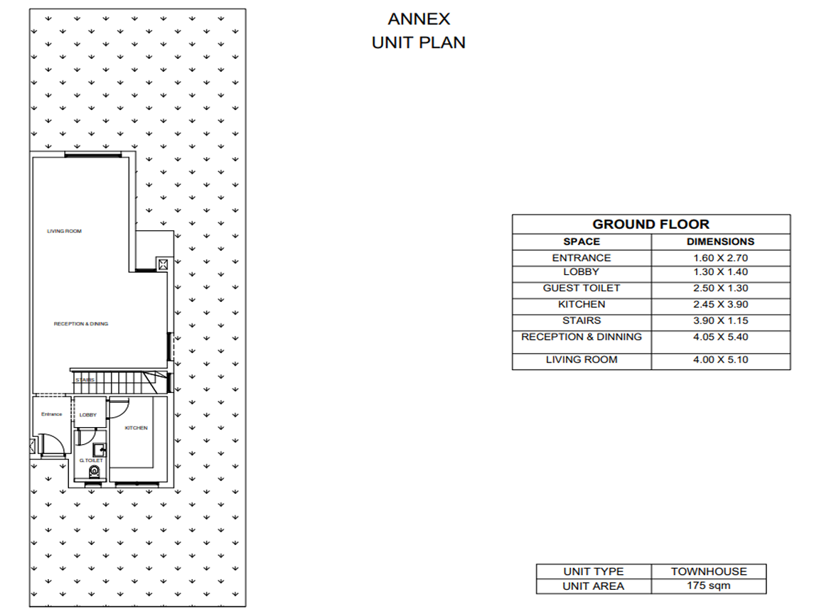 Floor plan for townhouse at The 101