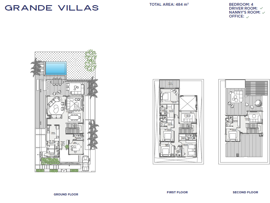 Floor plan for villa at Stei8ht