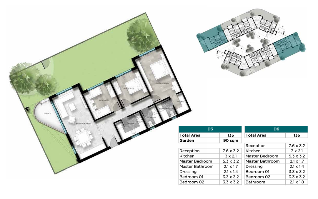 Floor plan for penthouse at Kayan-Phase 2