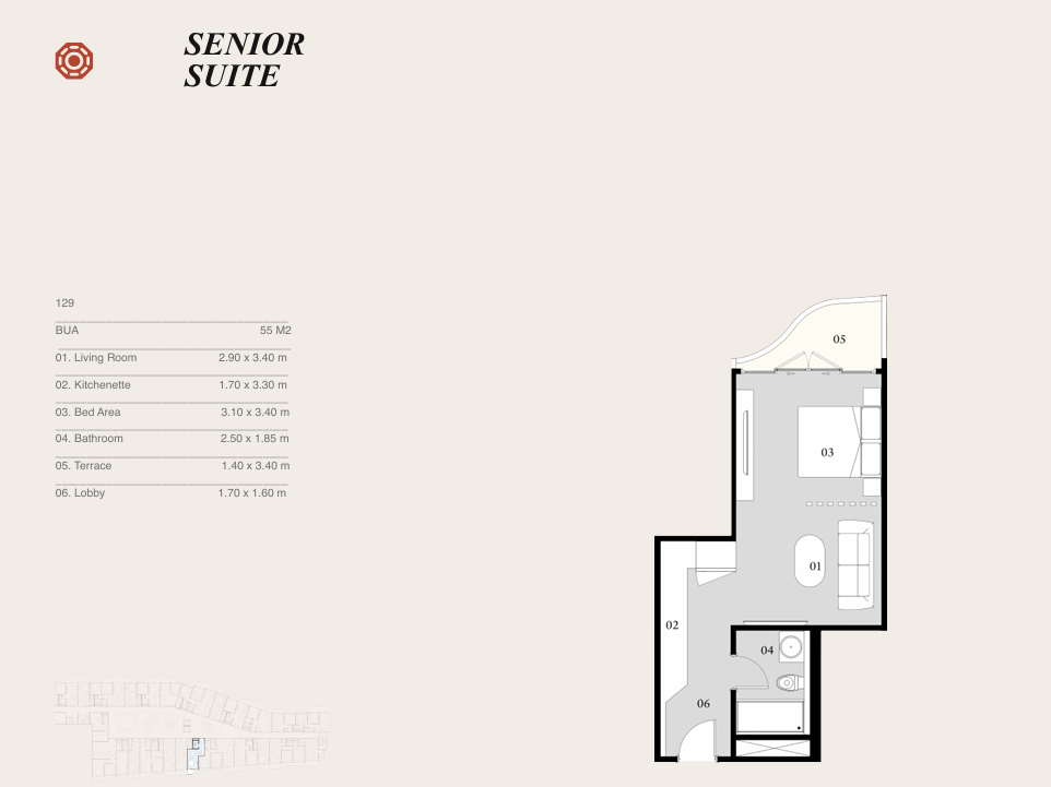 Floor plan for apartment at Eastville