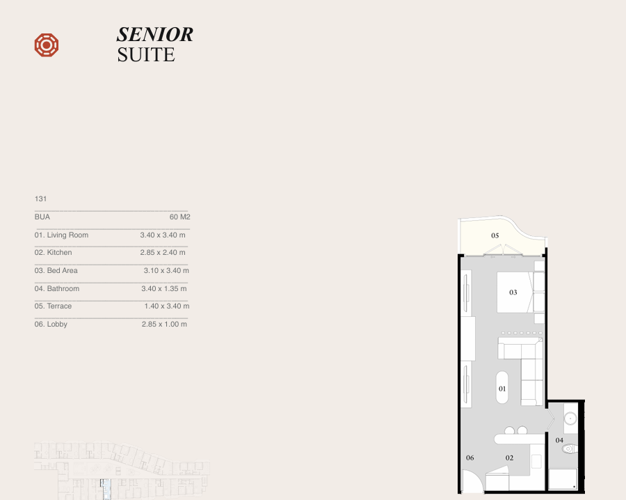 Floor plan for apartment at Eastville