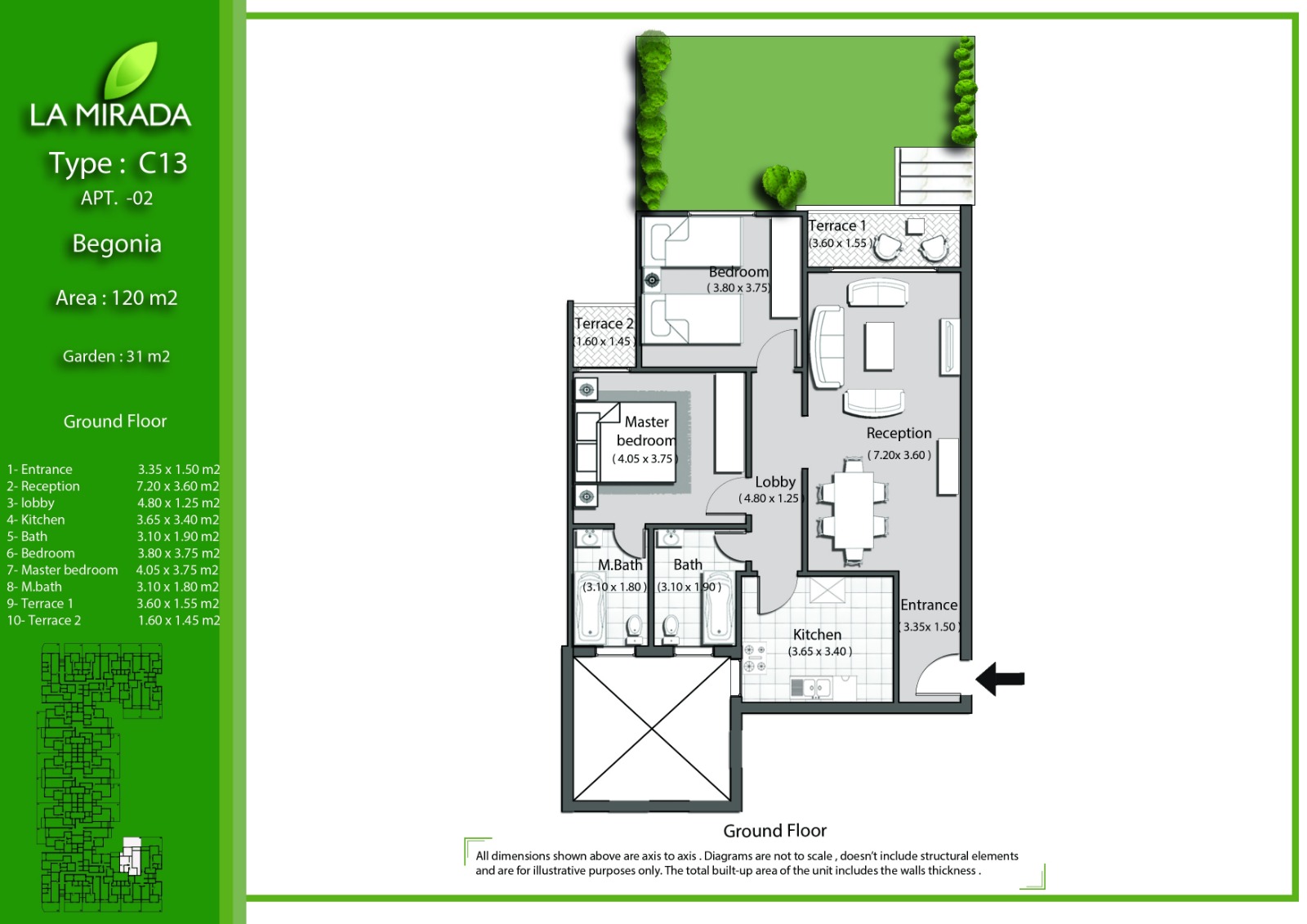 Floor plan for apartment at La Mirada