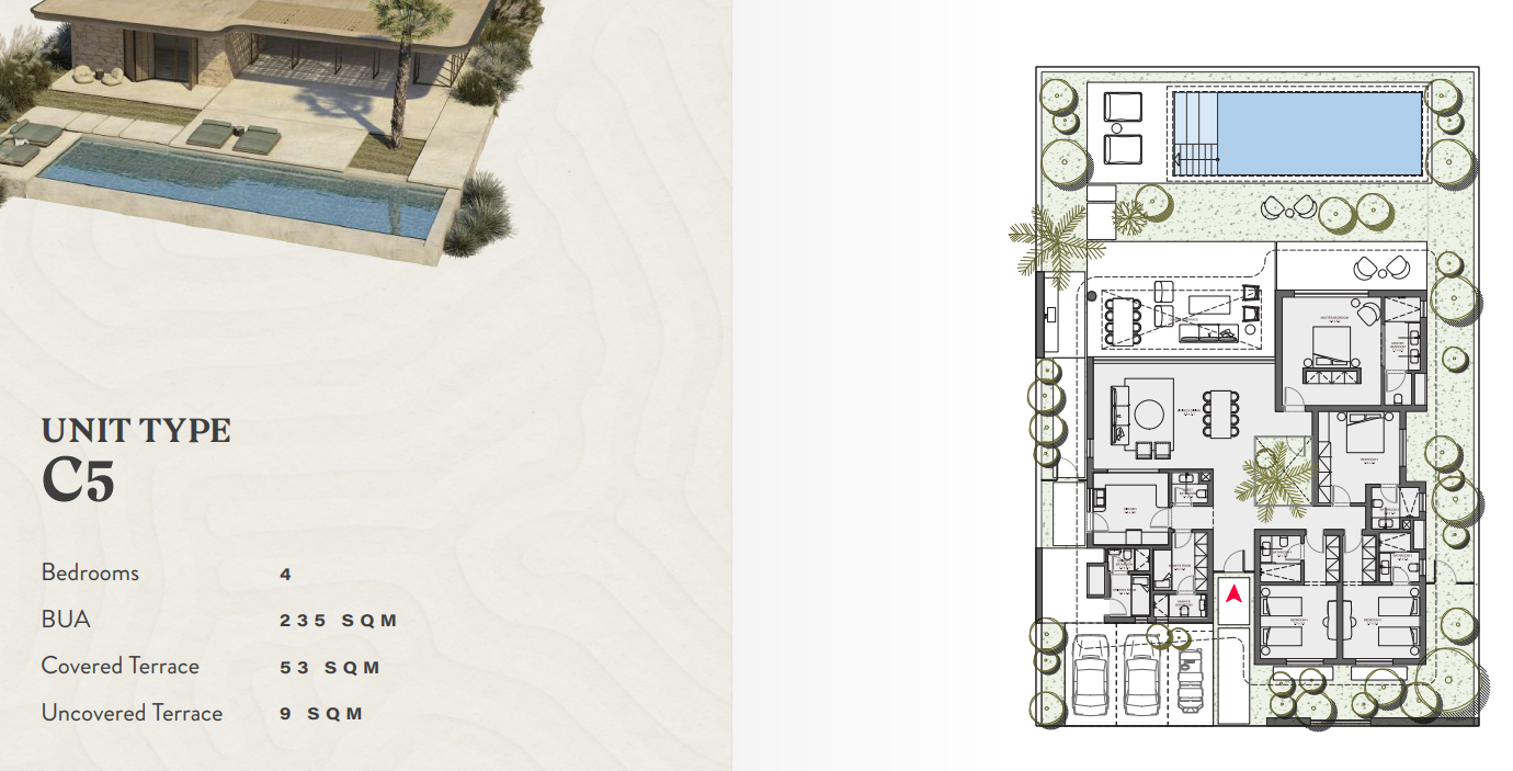 Floor plan for villa at R5-Acacia