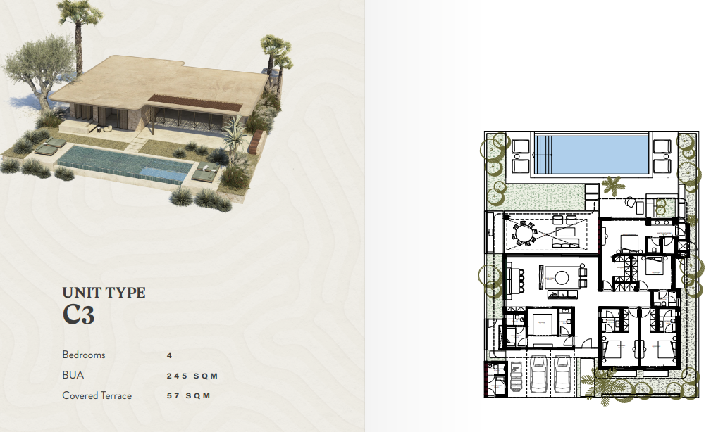Floor plan for villa at R1-Dunes