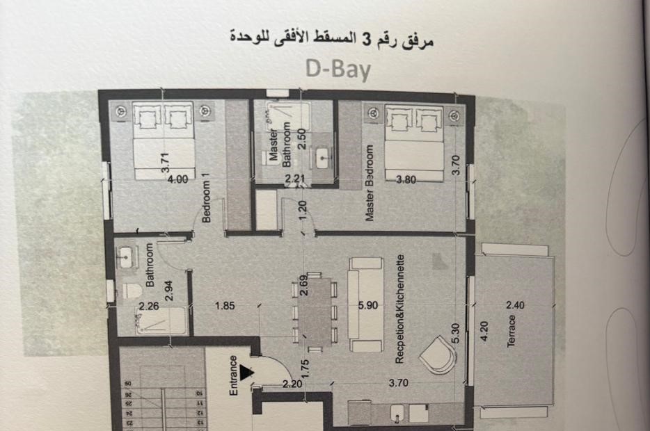 Floor plan for chalet at D-Bay
