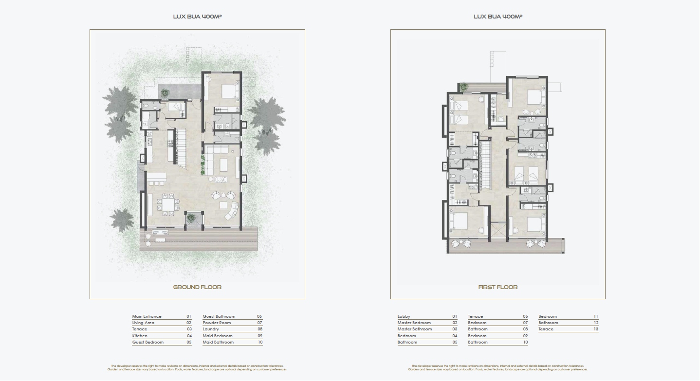 Floor plan for villa at See The Sea