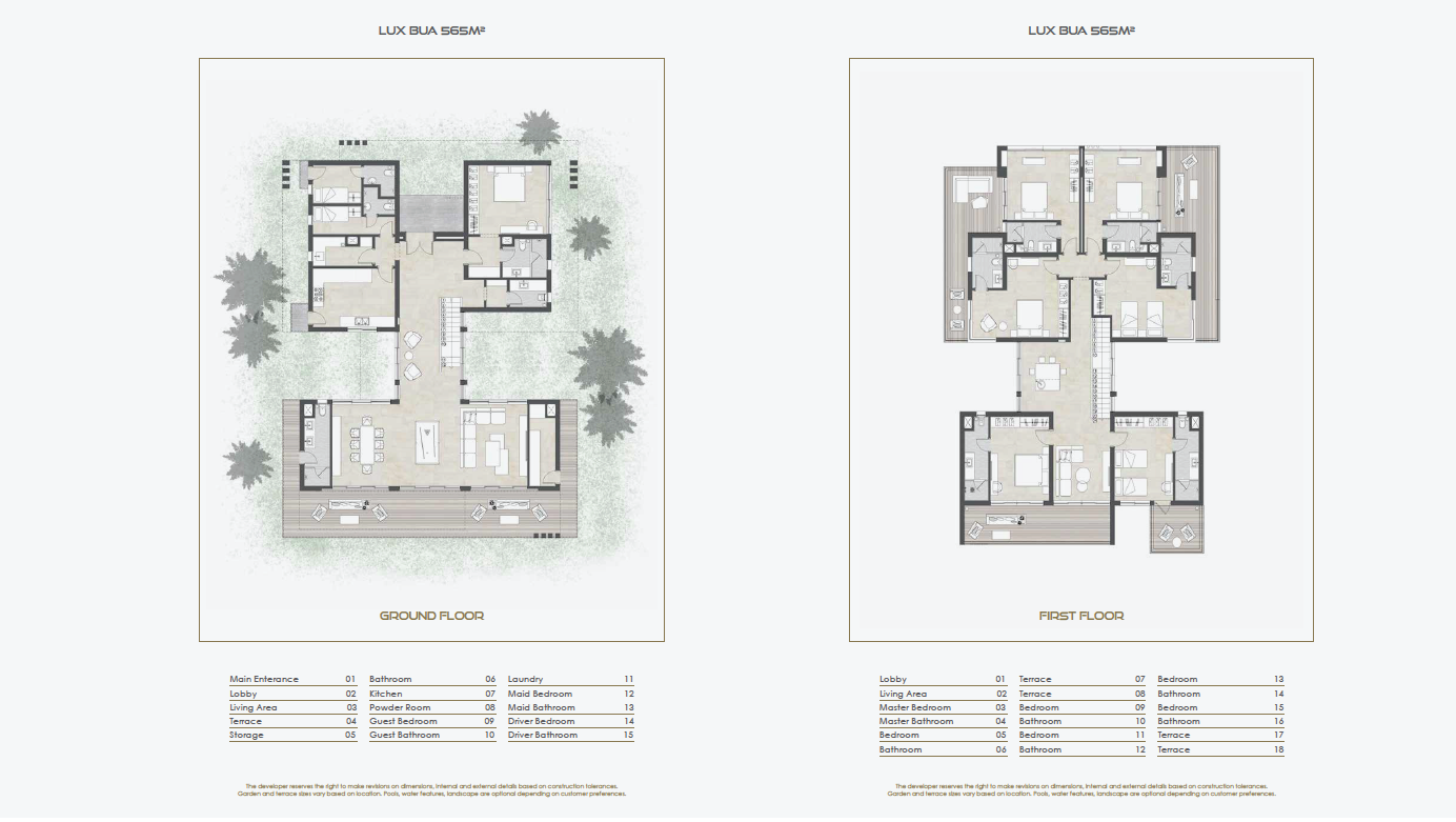 Floor plan for villa at See The Sea