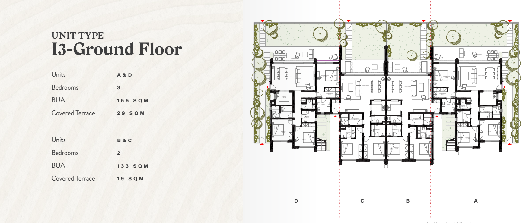 Floor plan for chalet at R6-Bougainvillea
