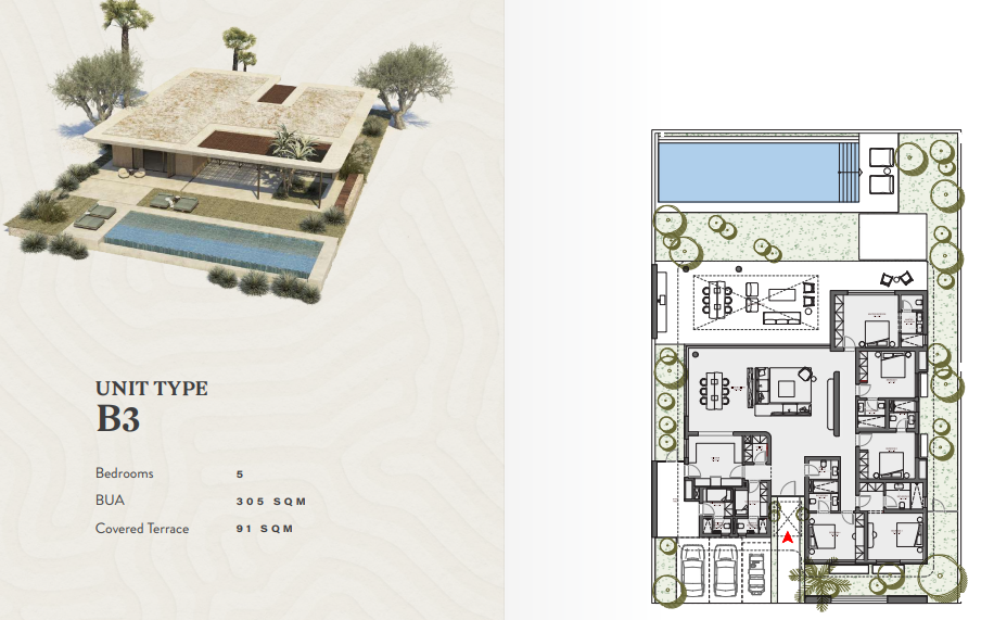 Floor plan for villa at R5-Acacia