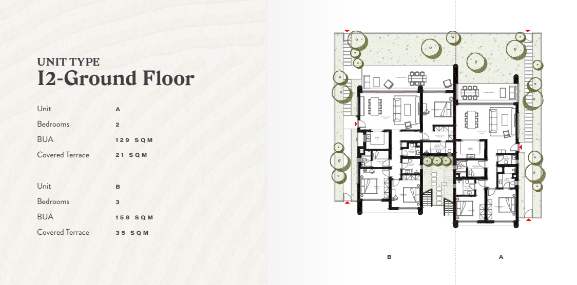 Floor plan for chalet at R6-Bougainvillea