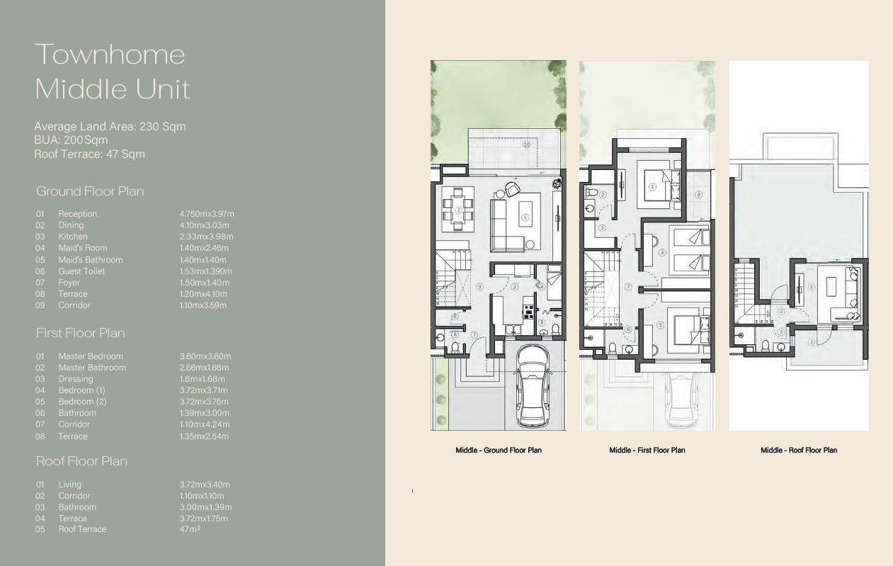 Floor plan for townhouse at Swan Lake West