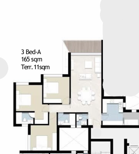 Floor plan for apartment at ZED East