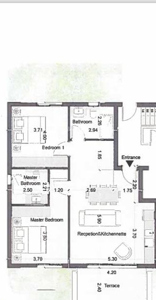 Floor plan for chalet at D-Bay