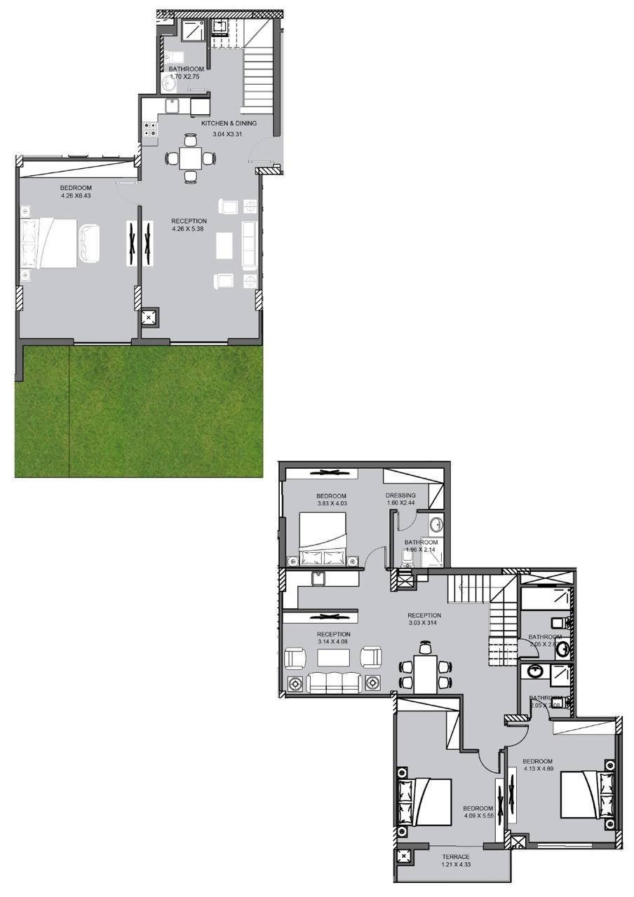 Floor plan for chalet at Direction White