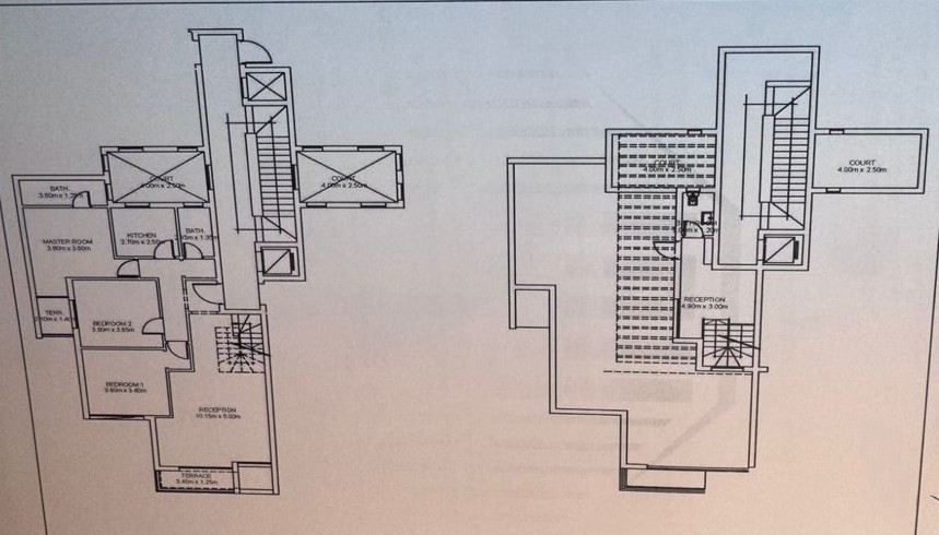 Floor plan for penthouse at Fifth Square Al Marasem