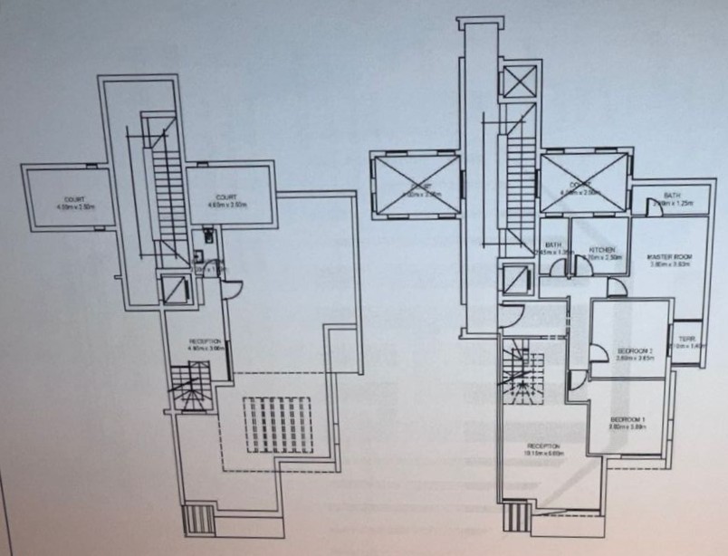 Floor plan for penthouse at Fifth Square Al Marasem