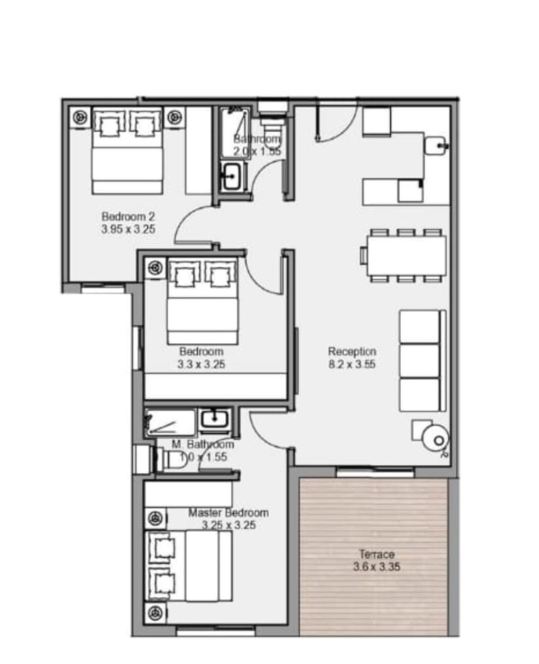 Floor plan for chalet at Salt