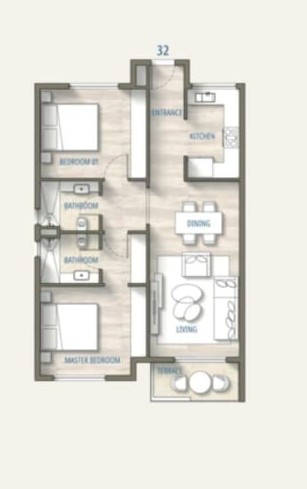 Floor plan for chalet at Southmed