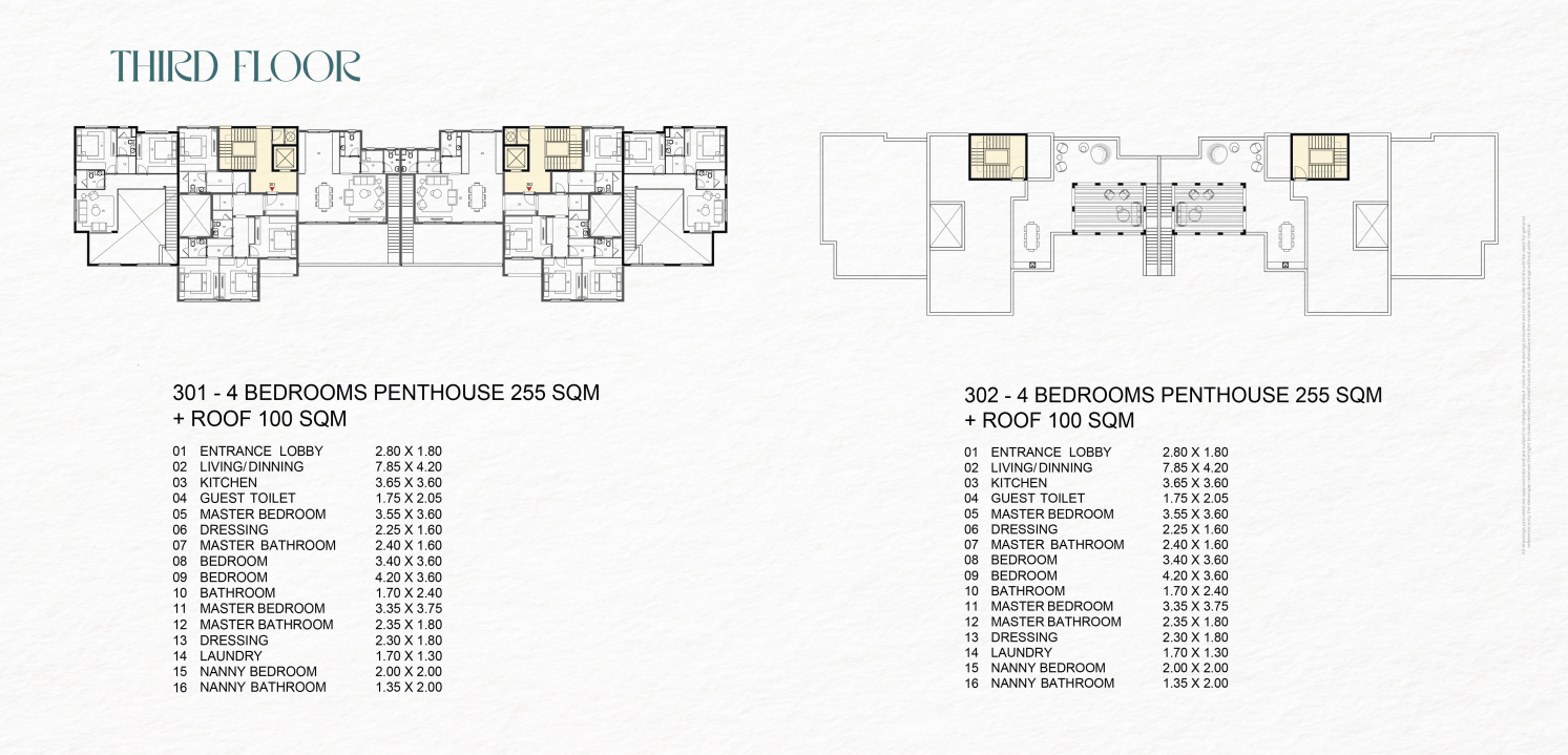 Floor plan for apartment at Saada Boutique