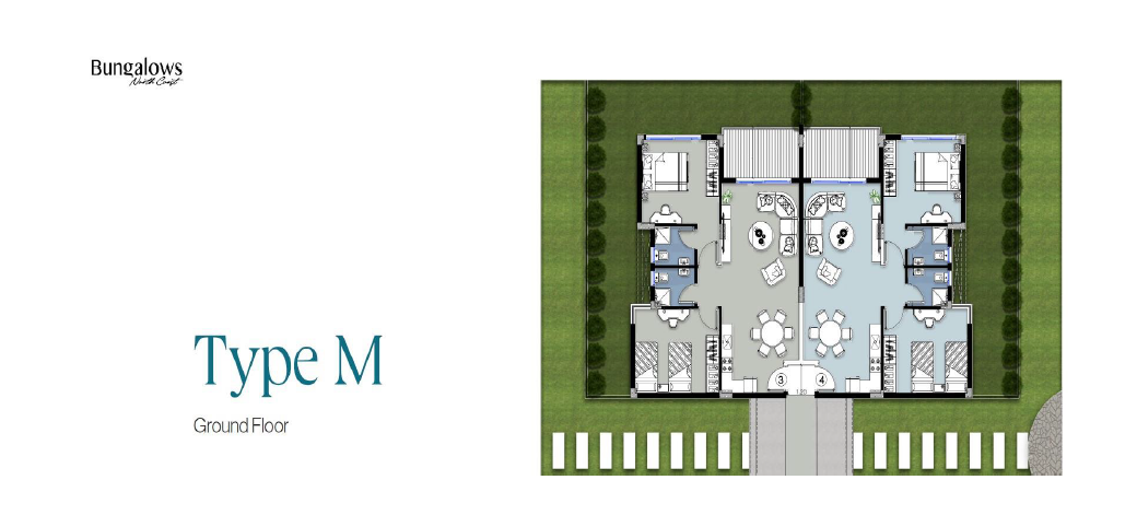 Floor plan for chalet at Bungalows