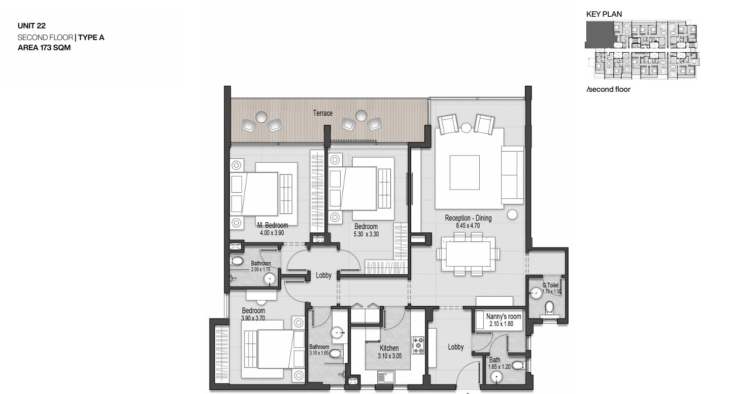 Floor plan for apartment at Nmq