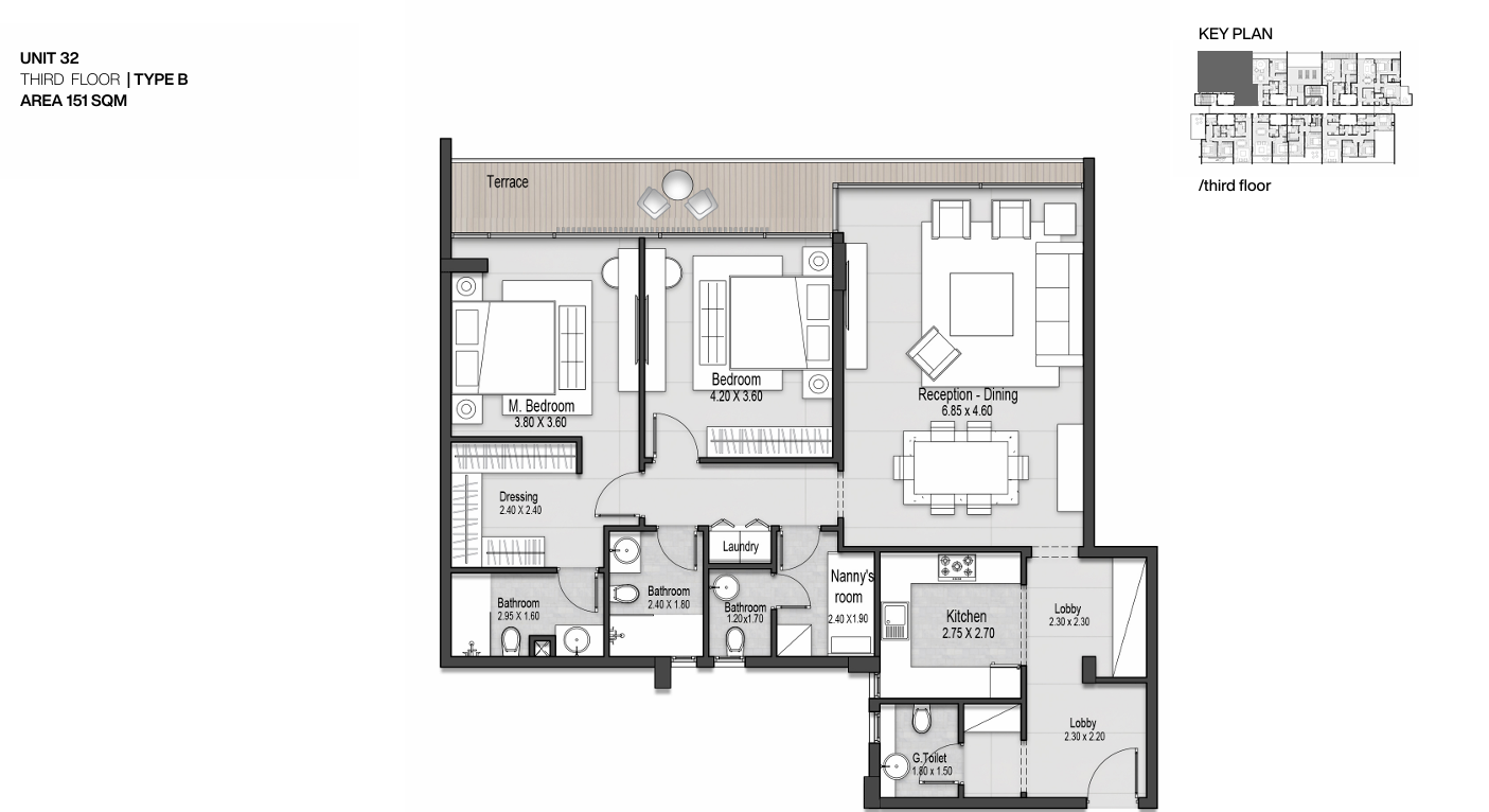 Floor plan for apartment at Nmq