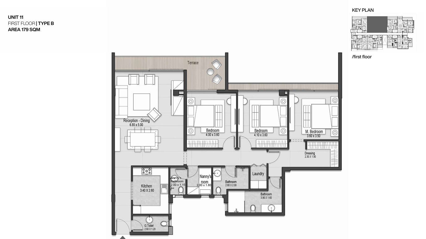 Floor plan for apartment at Nmq