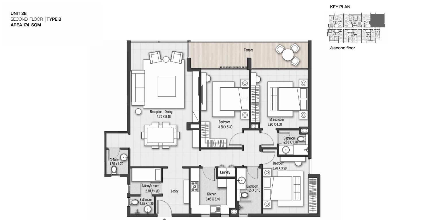 Floor plan for apartment at Nmq