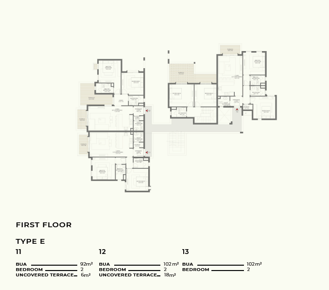 Floor plan for apartment at DUA