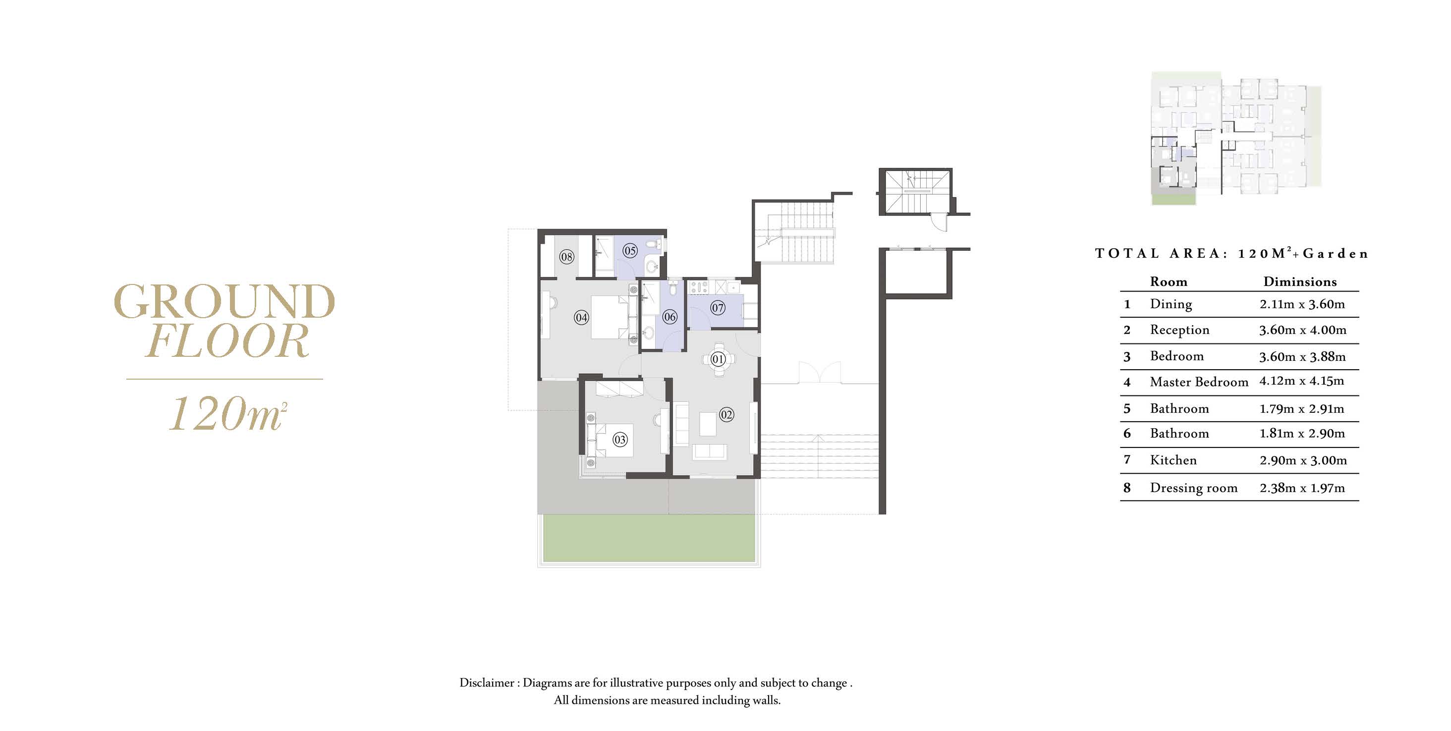 Floor plan for apartment at El Patio Oro