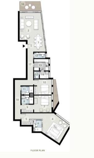 Floor plan for apartment at ZED