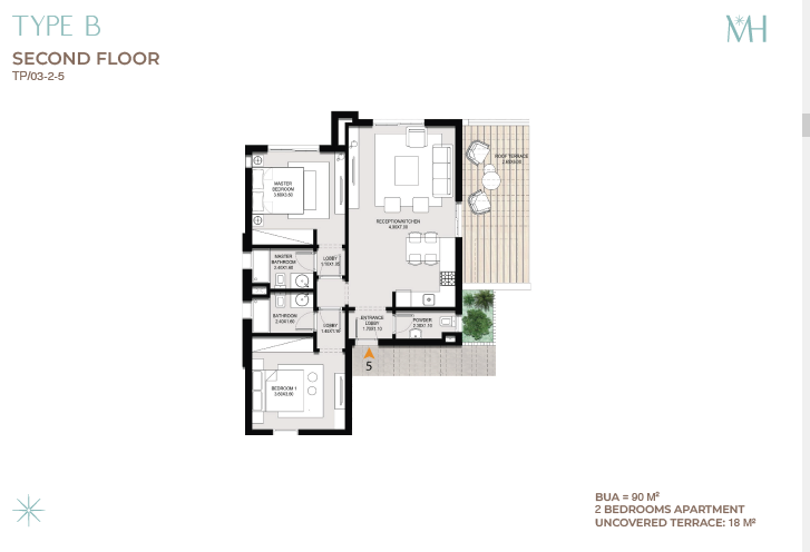 Floor plan for apartment at Aden