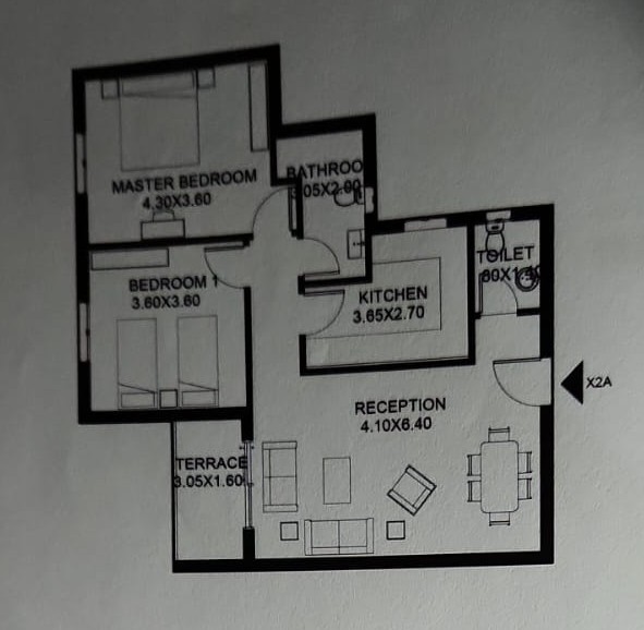 Floor plan for apartment at Taj City