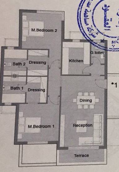 Floor plan for apartment at Badya