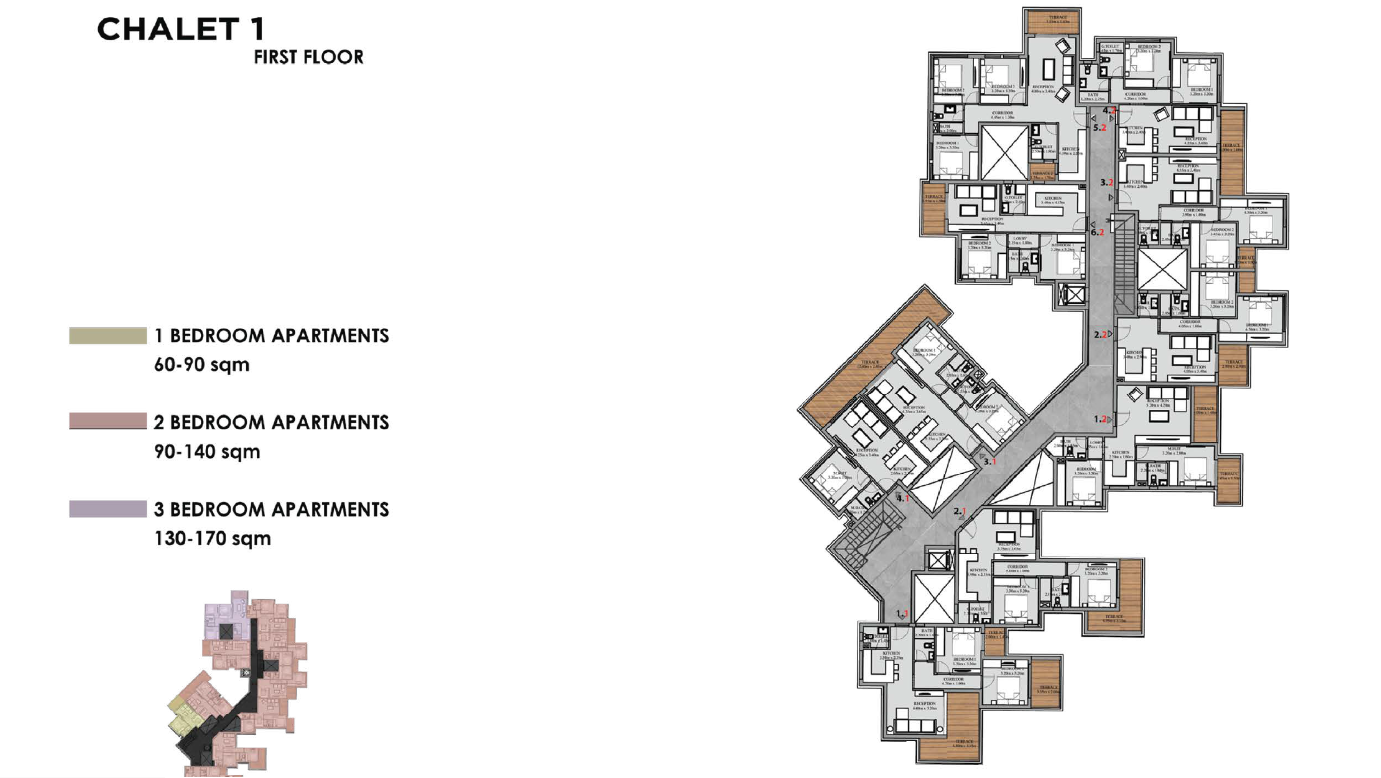 Floor plan for apartment at Shamasi