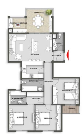 Floor plan for apartment at Mountain View ICity New Cairo