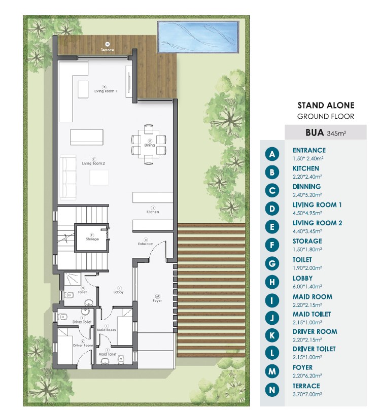 Floor plan for villa at Ein Hills