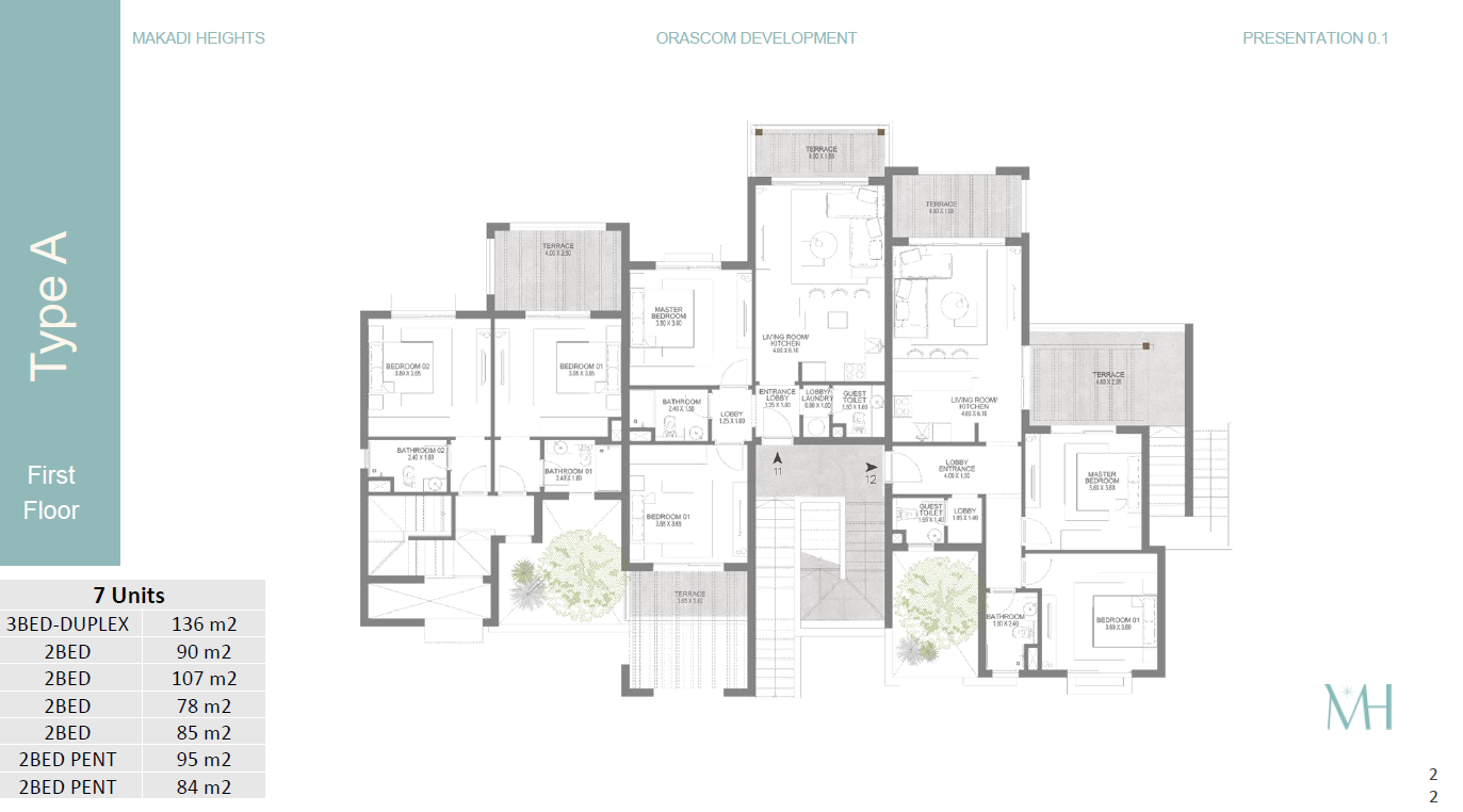 Floor plan for apartment at Town Walk