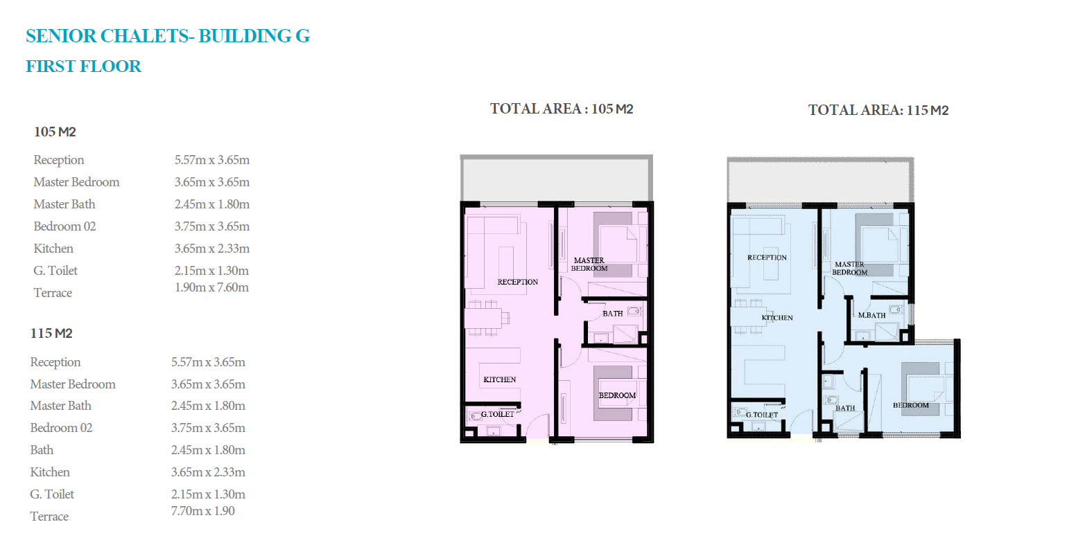 Floor plan for chalet at Safia - Ras El Hekma