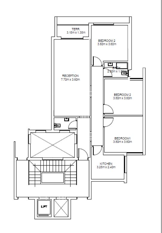 Floor plan for apartment at Fifth Square Al Marasem