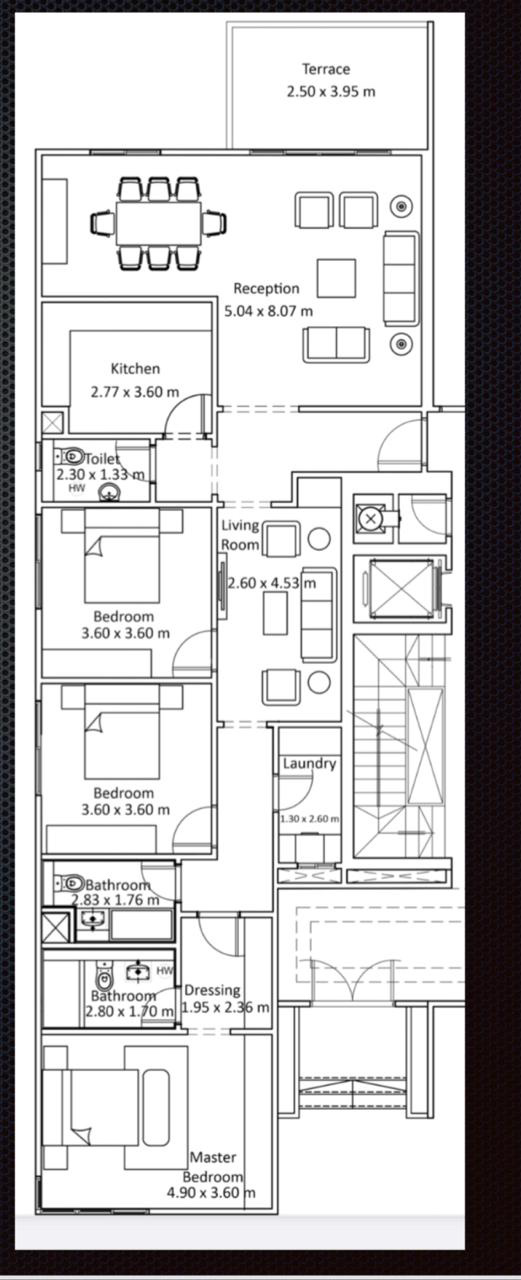 Floor plan for apartment at Fifth Square Al Marasem
