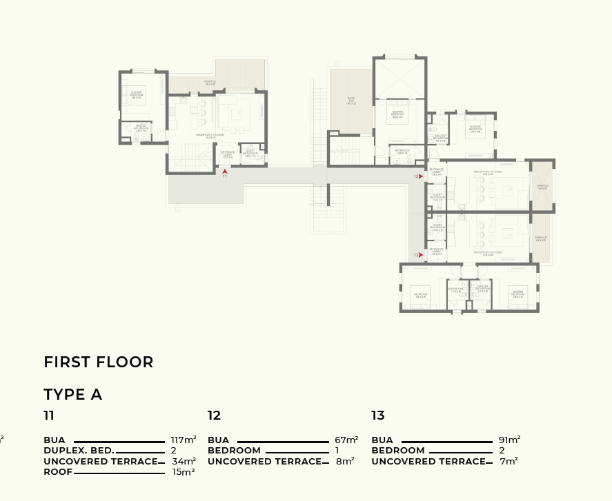 Floor plan for duplex at DUA