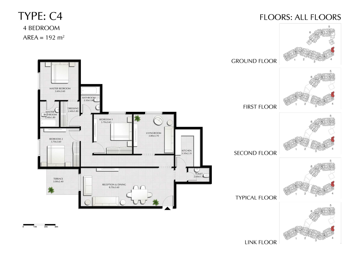 Floor plan for apartment at Tonino Lamborghini Residences