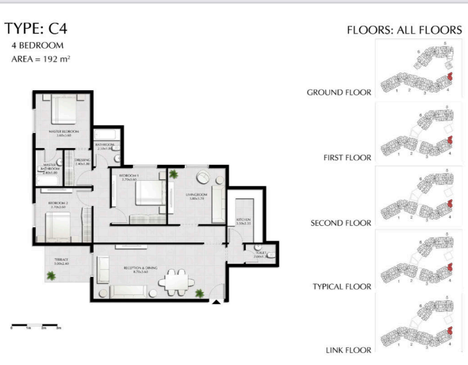 Floor plan for apartment at Tonino Lamborghini Residences