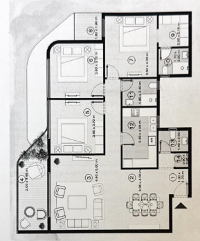 Floor plan for apartment at The Islands