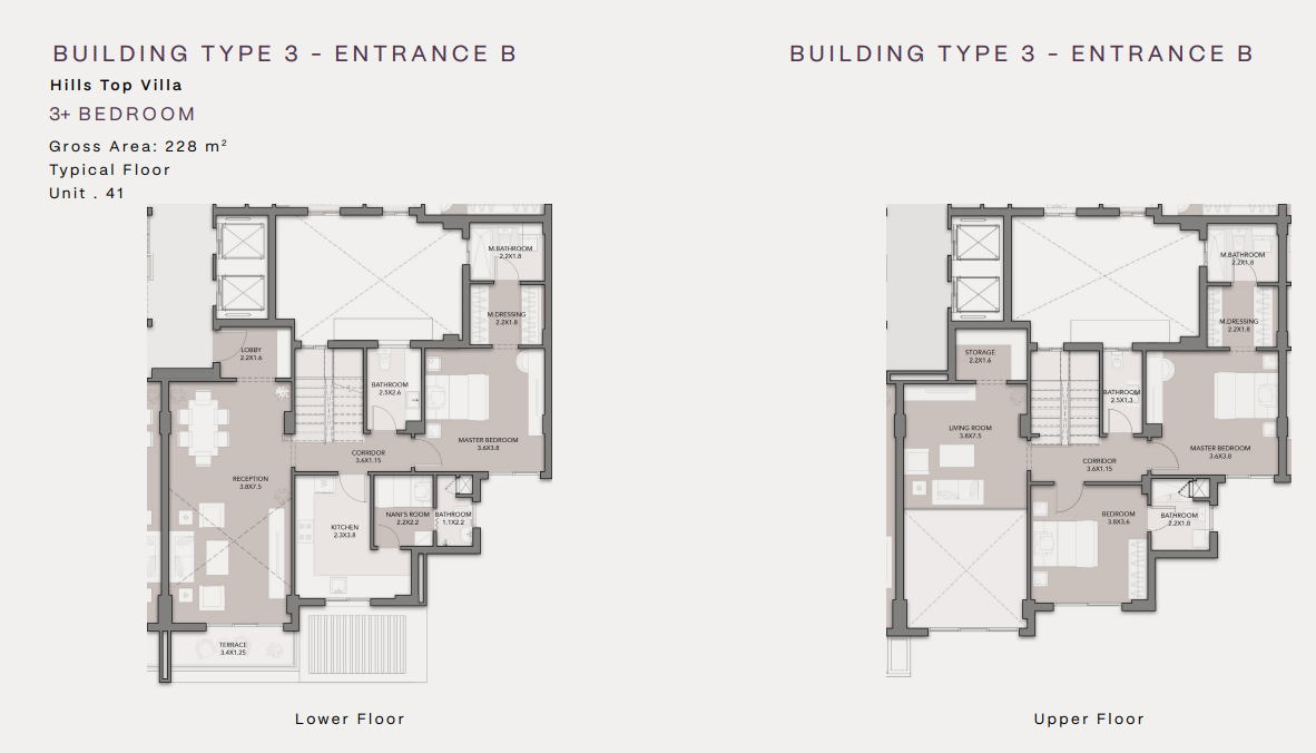 Floor plan for duplex at Spire - Club Hills