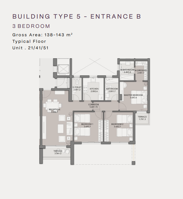 Floor plan for apartment at Club Hills Residence