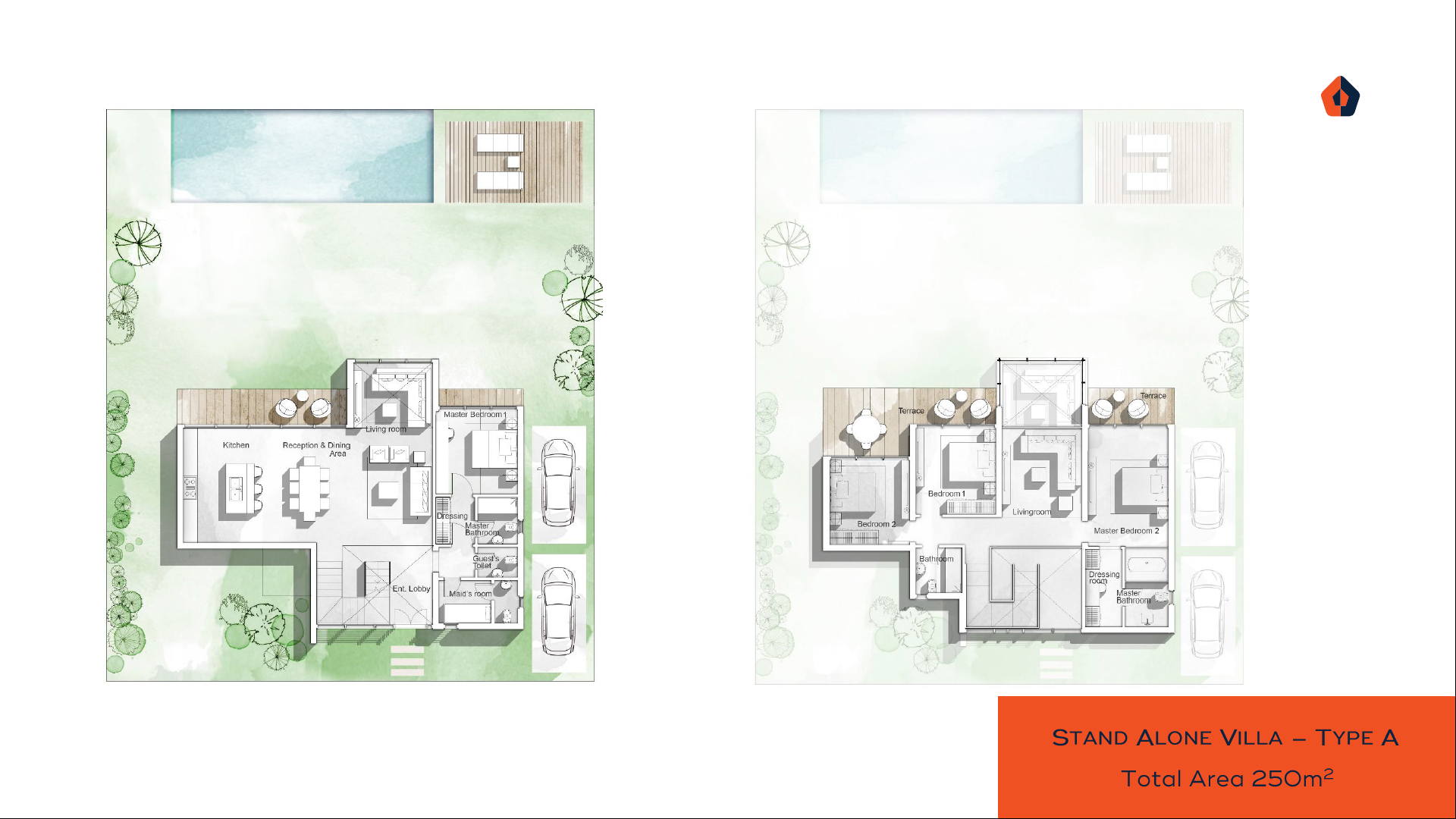 Floor plan for villa at Baymount